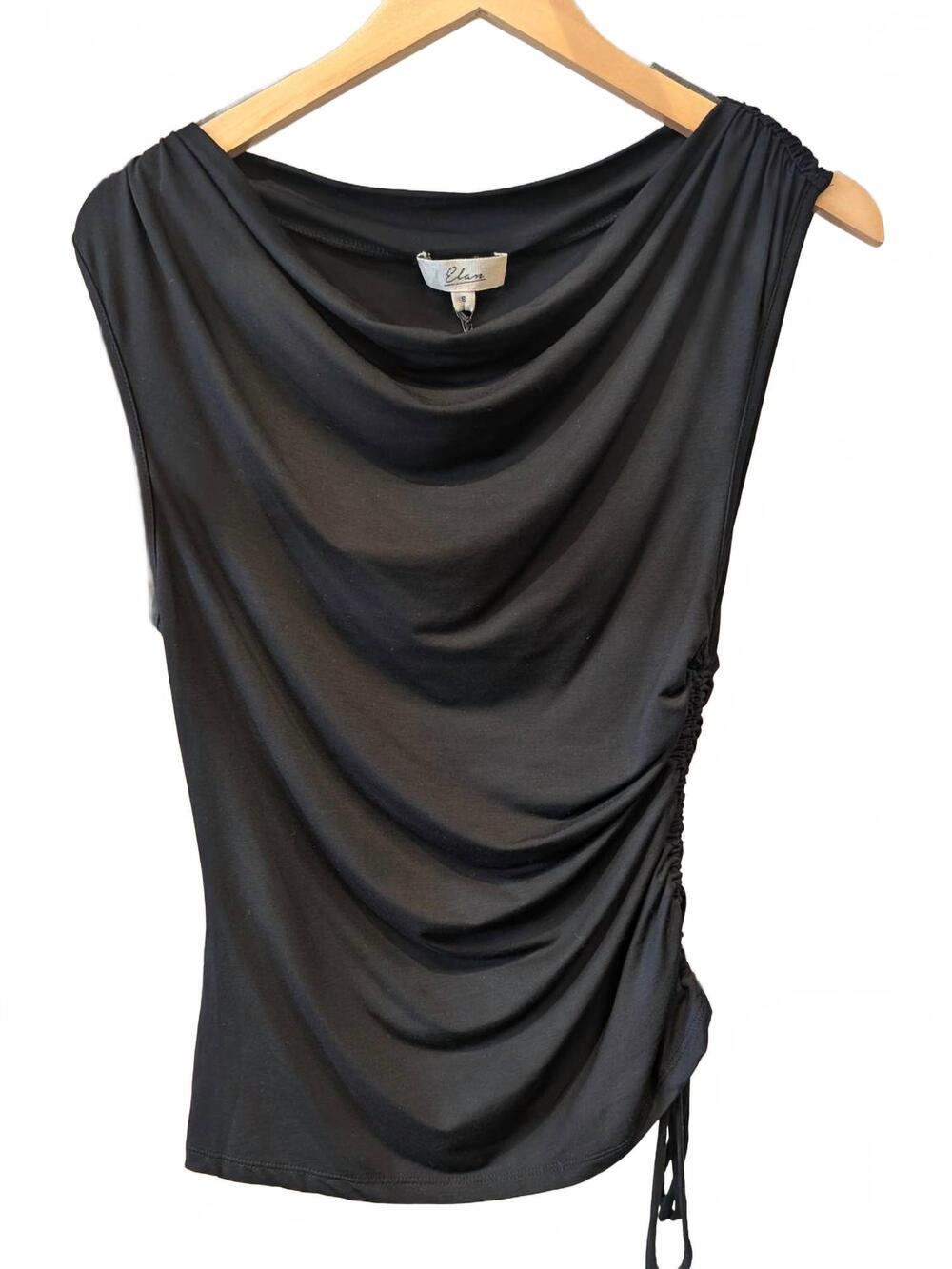 NEW ELAN women's cap sleeve top in black
